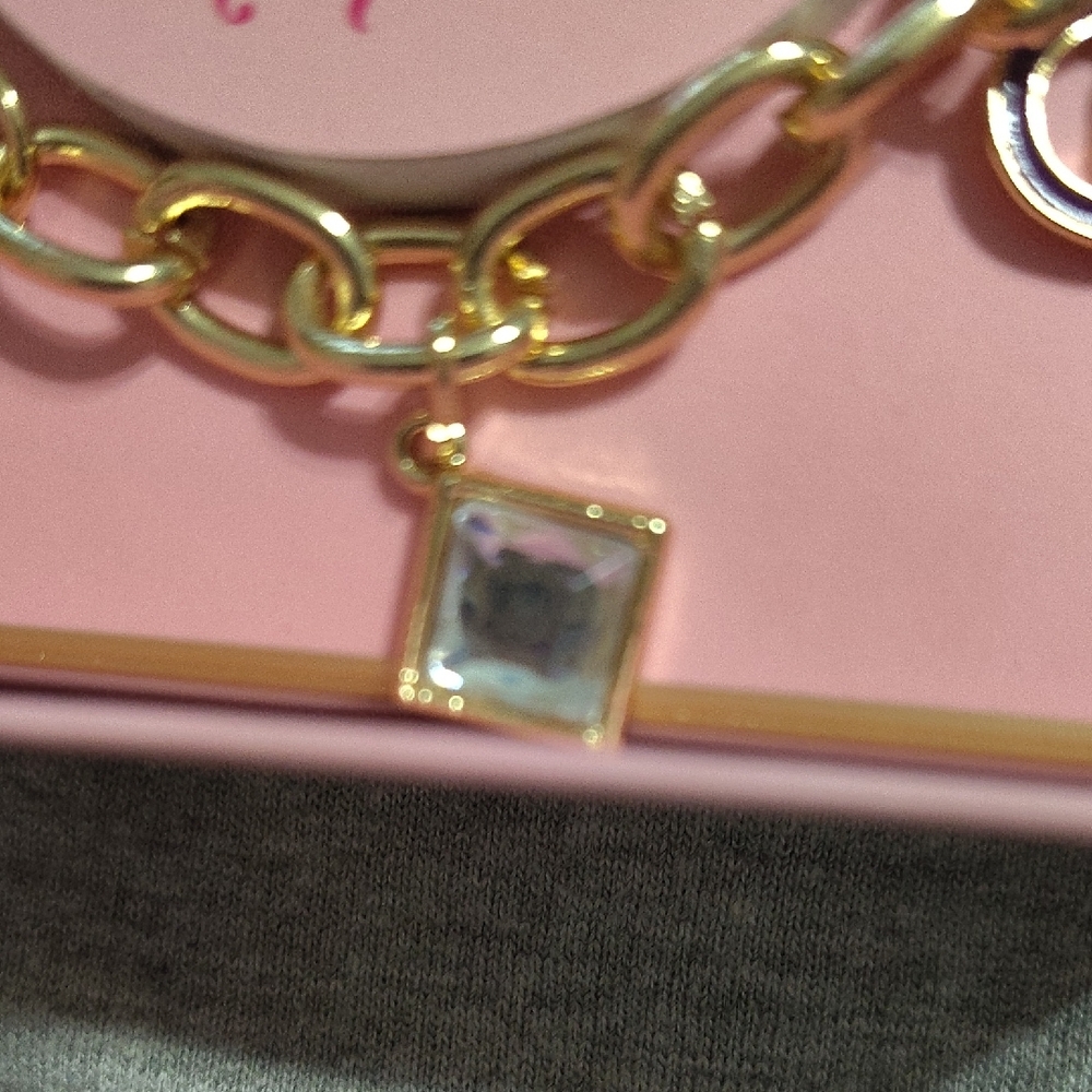 Juicy Couture Gold and Pink Charm Bracelet - Picture 13 of 13